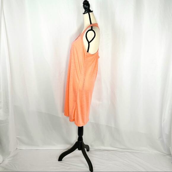 Balance Cover-Up Collection Tangerine Mesh & Cutout Racerback Cover Up Dress SzL - Picture 3 of 16